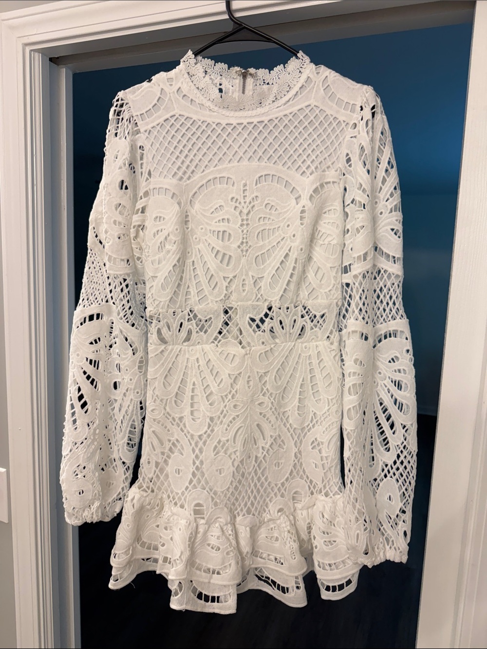 White Lacy Mini Dress